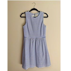 J. Crew blue and white striped dress